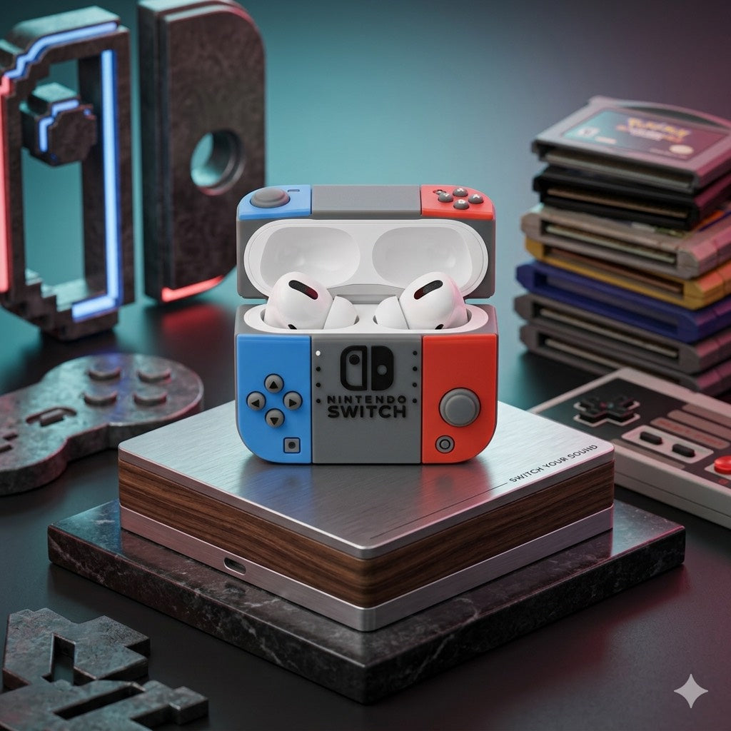 Case para AirPods Pro 2 — Edición Consola Gamer Azul y Rojo 🎮✨