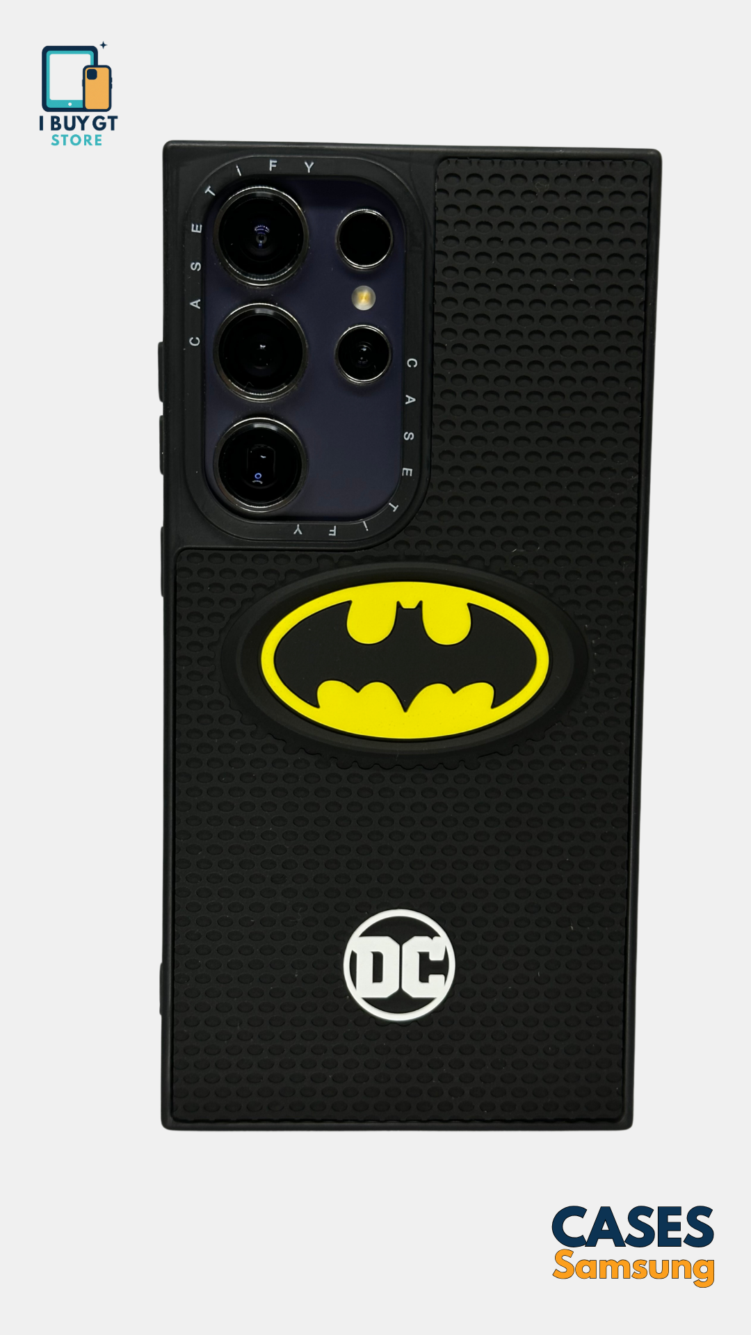 Estuche 3D Negro — Logo Batman en Relieve