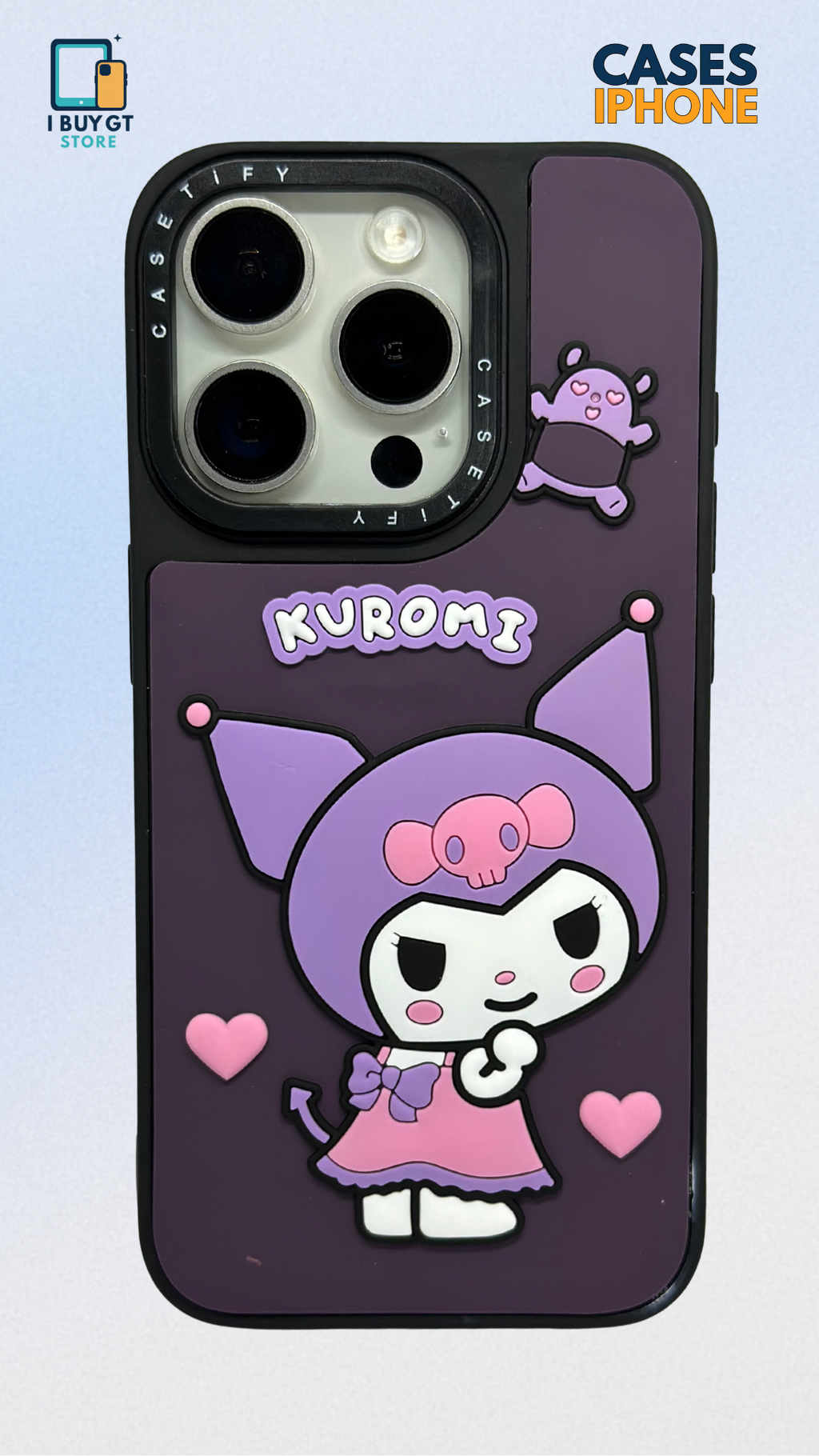 Estuche con relieve 3D Kuromi