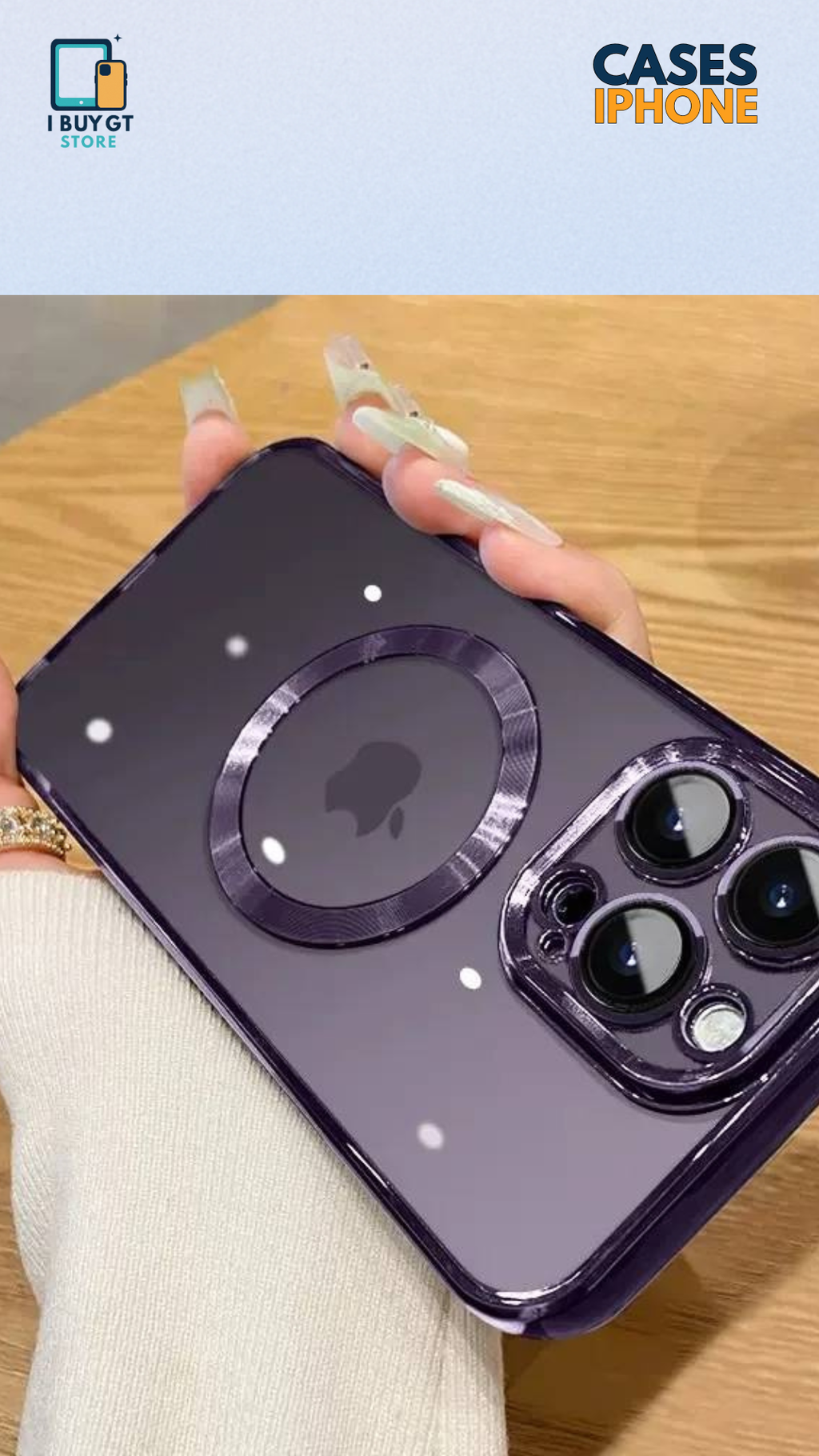 Clear magsafe Lavender