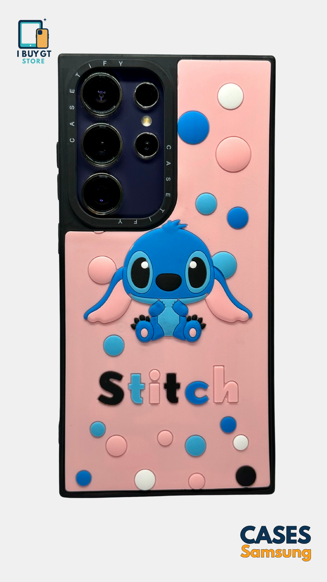 Estuche Silicón 3D — Stitch Baby | Rosa Pastel Edition