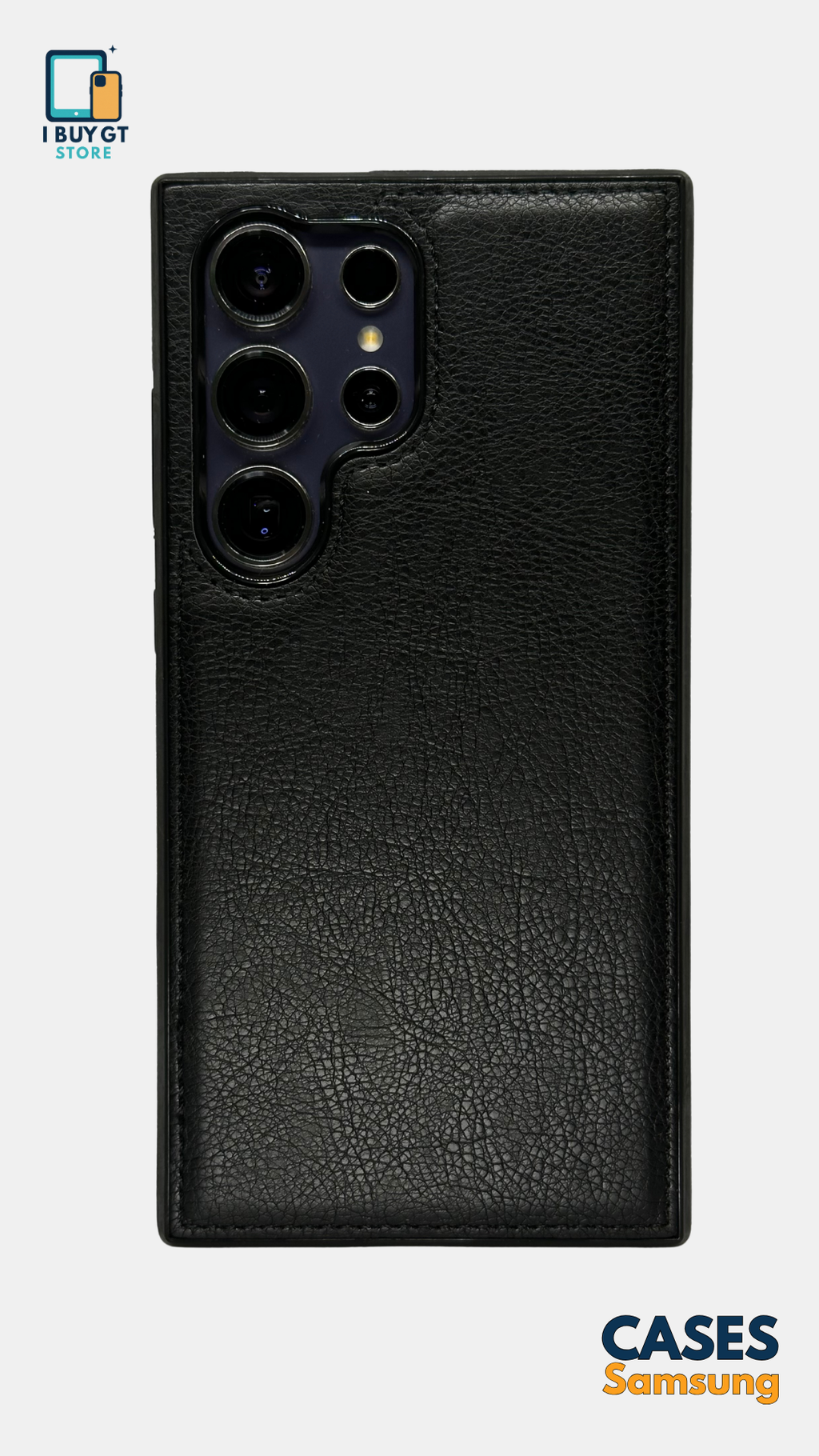 Case Samsung tipo cuero negro