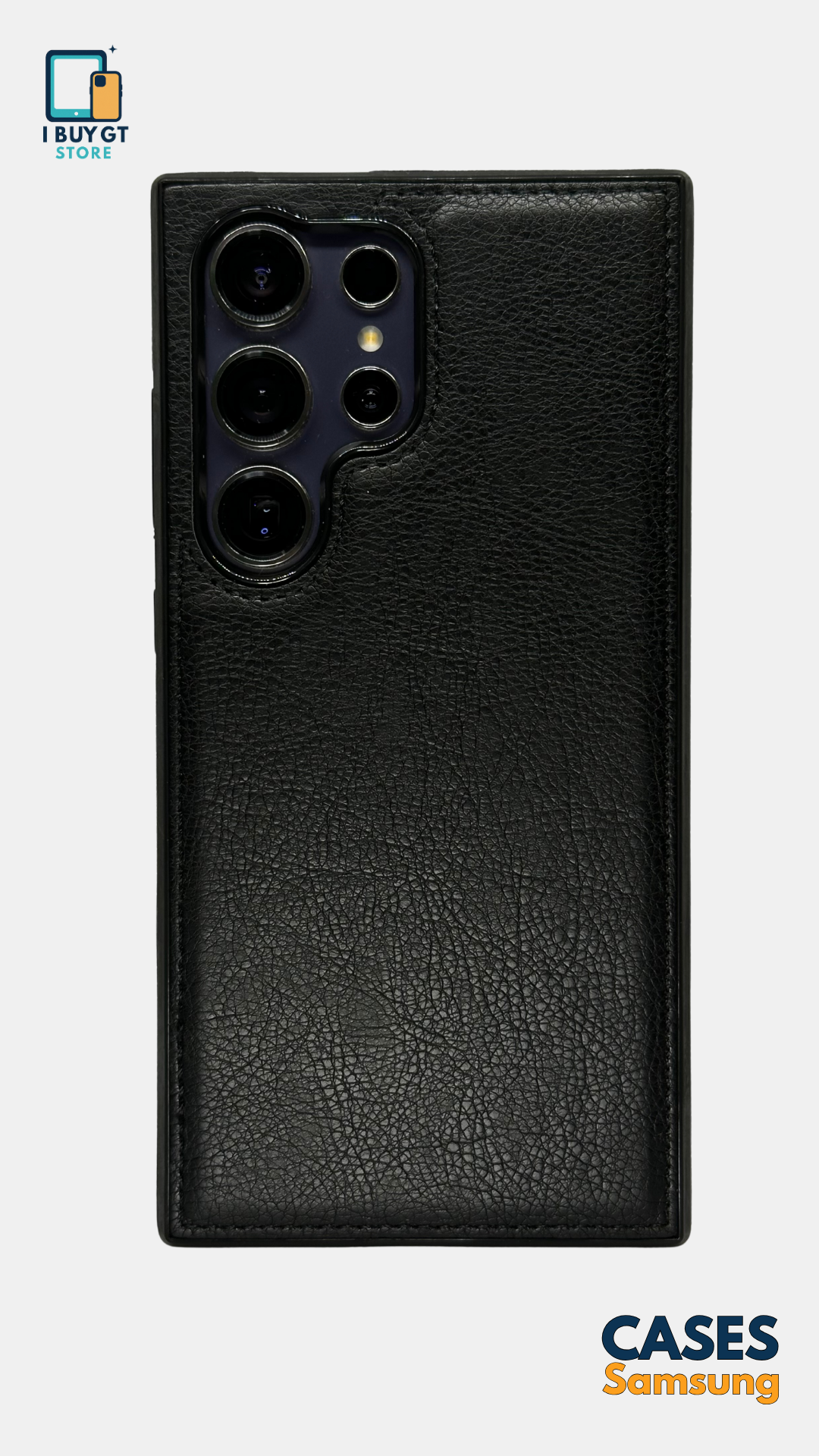 Case Samsung tipo cuero negro
