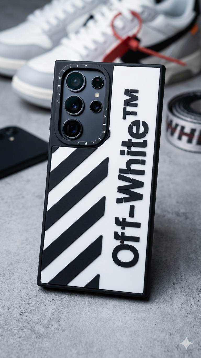 Off White 3d de relieve Samsung Ultra