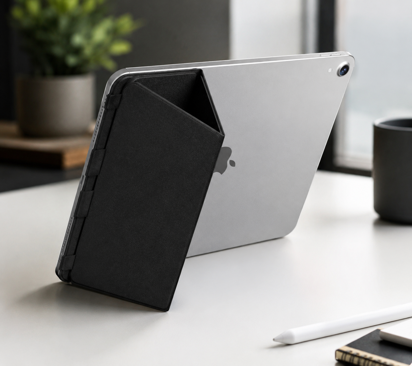 Estuche trasero magnético para iPad.