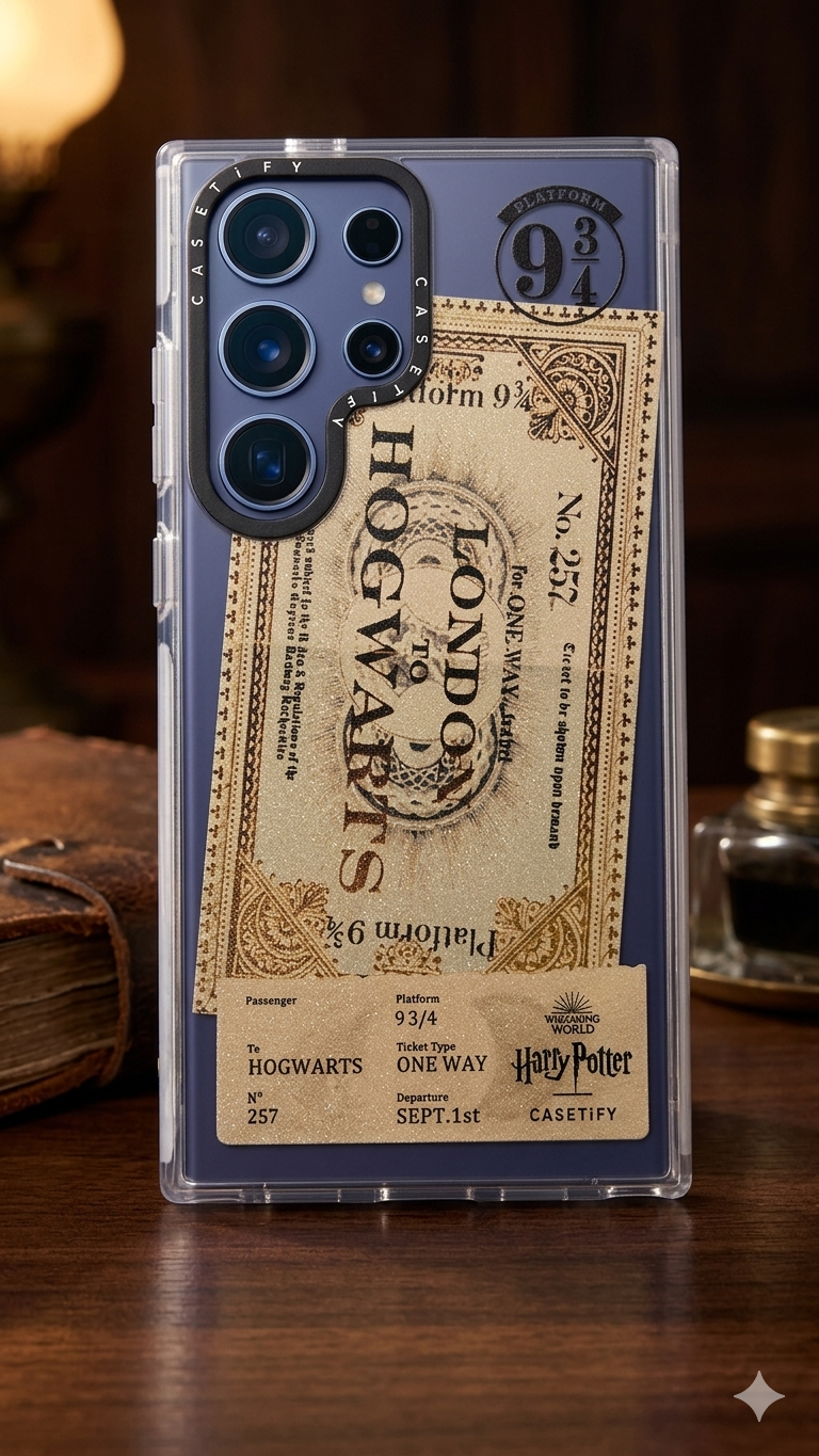 Estuche Silicón Transparente — Ticket Hogwarts | Harry Potter Edition