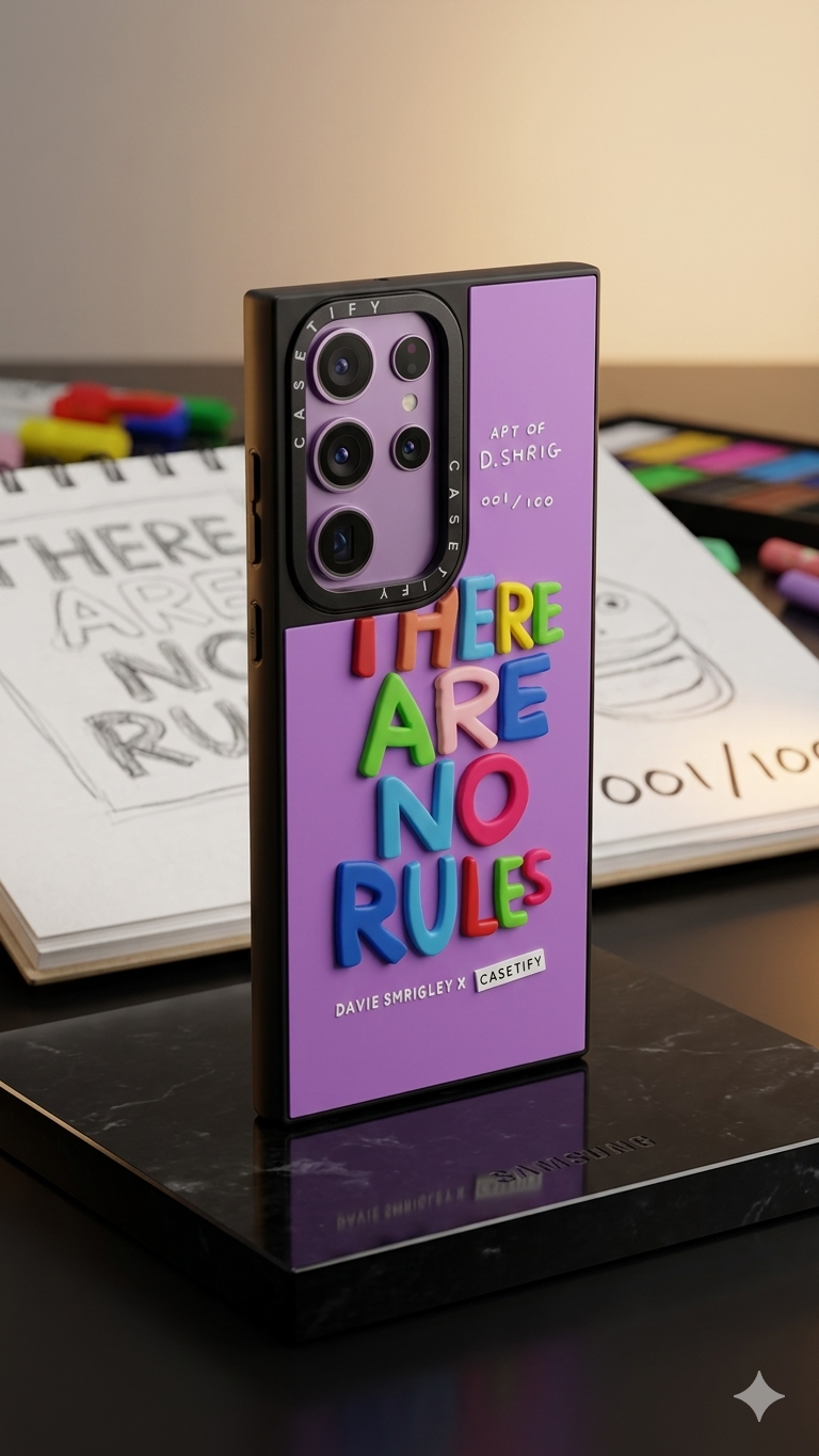 Estuche 3D Relieve — There Are No Rules | Purple Edition