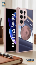 Estuche Acrílico Premium — Magnetic Rosado Bracket Shell | Galaxy S23/S24/S25/ Ultra